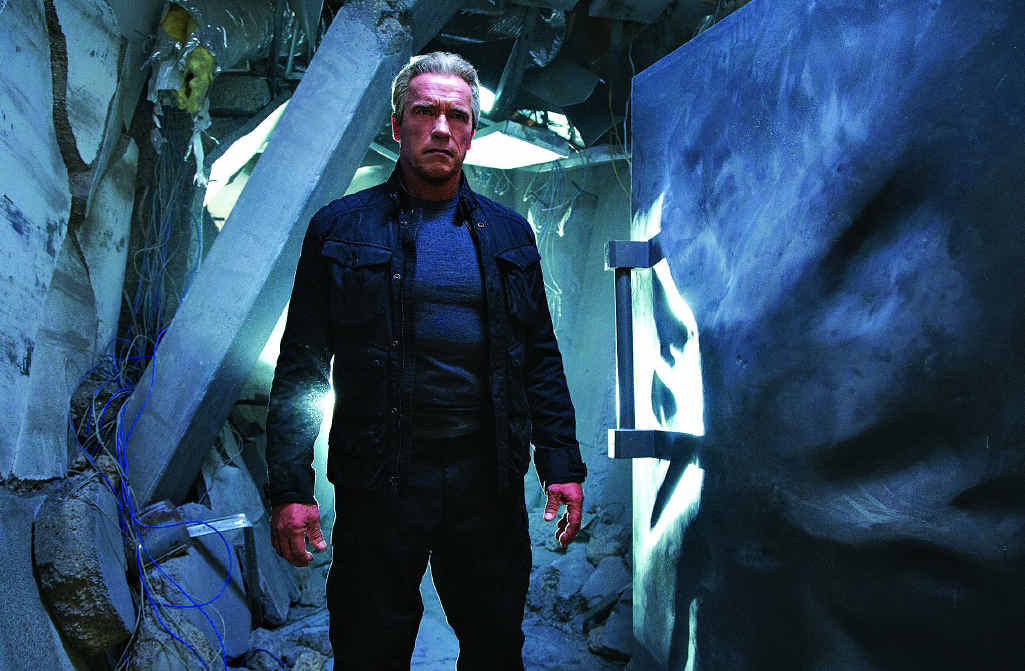 Arnold Schwarzenegger in a scene from Terminator Genisys. Arnold Schwarzenegger in a scene from Terminator Genisys.